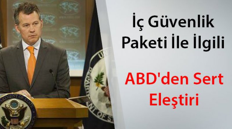 ABD'den &#39;İç Güvenlik Paketi&#39;ne Sert Eleştiri